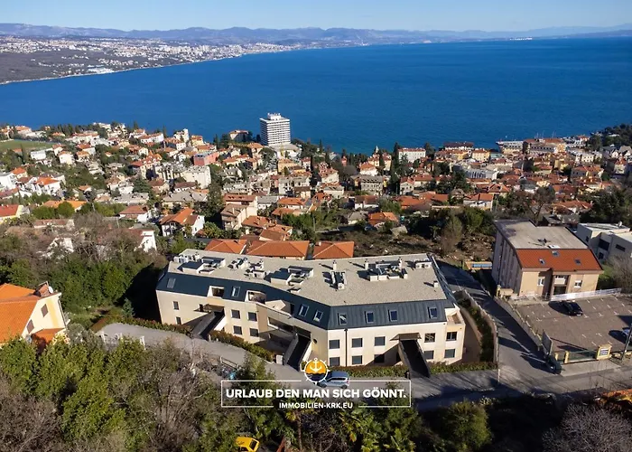 Daire Schindler Luxury Penthouse - Sea View Terrace, Pool & Private Parking Opatija