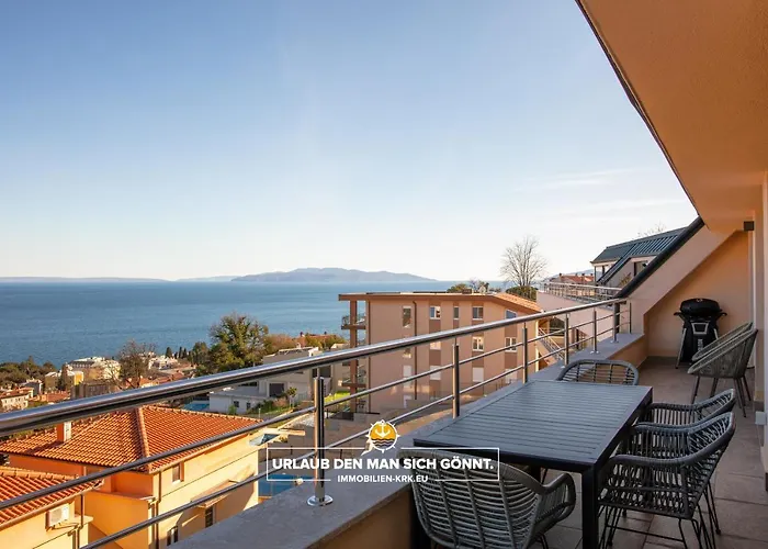 Schindler Luxury Penthouse - Sea View Terrace, Pool & Private Parking Opatija